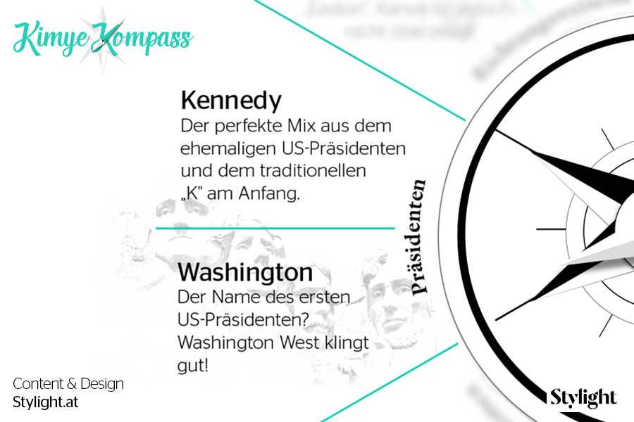 Kimye Kompass - wie wird Kim Kardashian ihr Baby nennen - Variante Präsident - Stylight