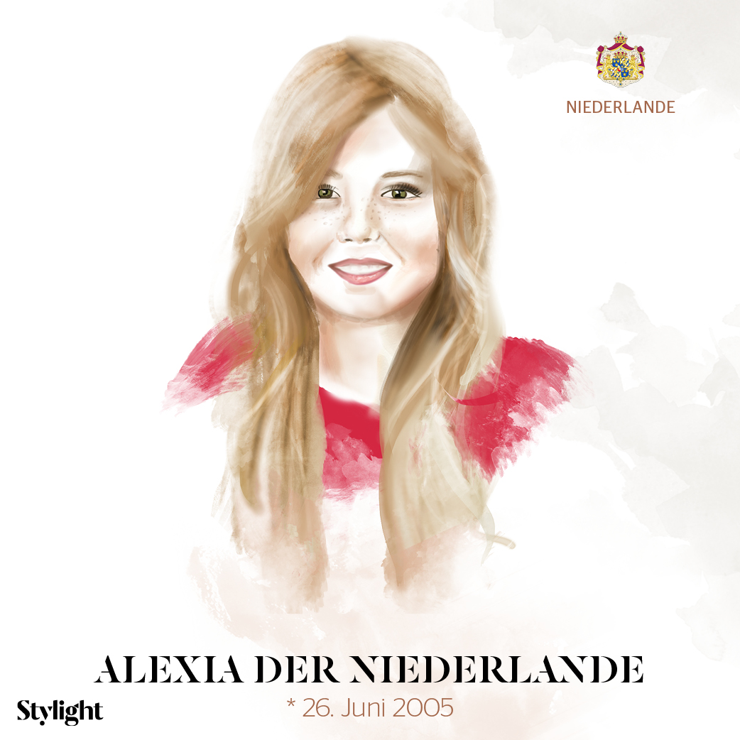 Illustration des royalen It-Girls Alexia der Niederlande