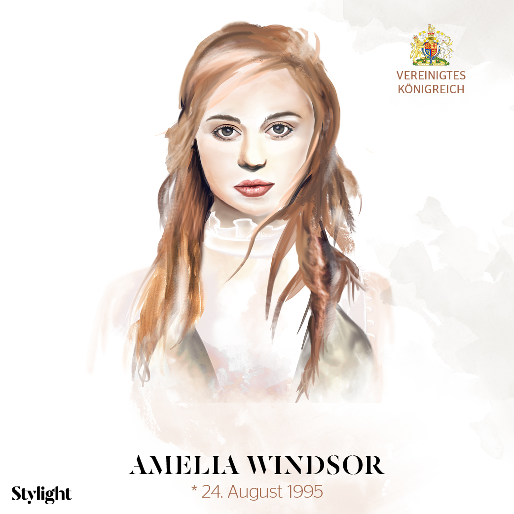 Illustration des royalen It-Girls Amelia Windsor