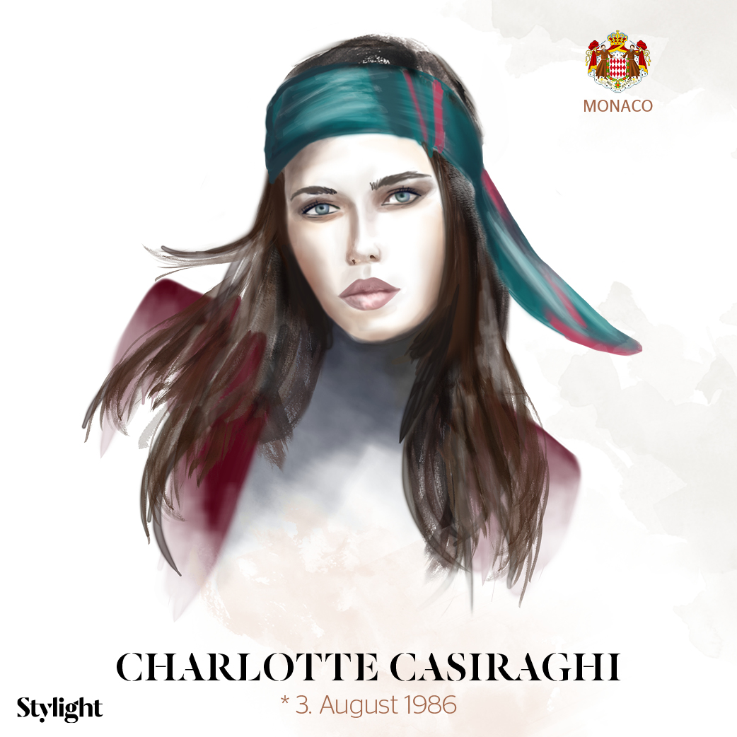 Illustration des royalen It-Girls Charlotte Casiraghi