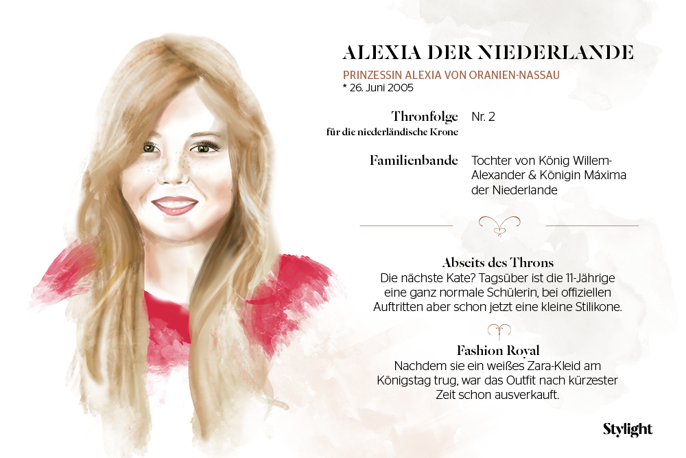 Infoslide zum royalen It-Girl Alexia der Niederlande