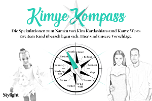 Kimye Kompass - wie wird Kim Kardashian ihr Baby nennen - Header - Stylight