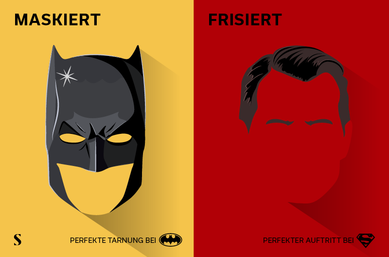 Das Style Battle von Batman und Superman mit dem Styling-Vergleich