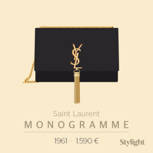 Die berühmtesten Designerhandtaschen mit der Saint Laurent Monogramme