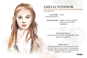 Infoslide zum royalen It-Girl Amelia Windsor