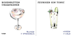 Drinkgrafiken zum Stil-Vergleich Oslo vs. Stockholm