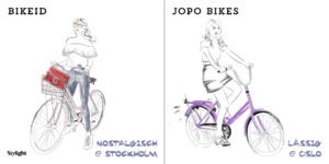 Fahrradgrafiken zum Stil-Vergleich Oslo vs. Stockholm